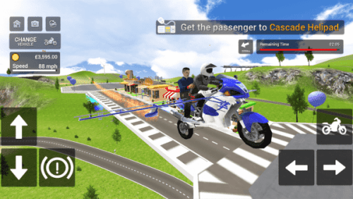 摩托飞车模拟赛游戏下载最新版(Flying Motorbike Simulator)